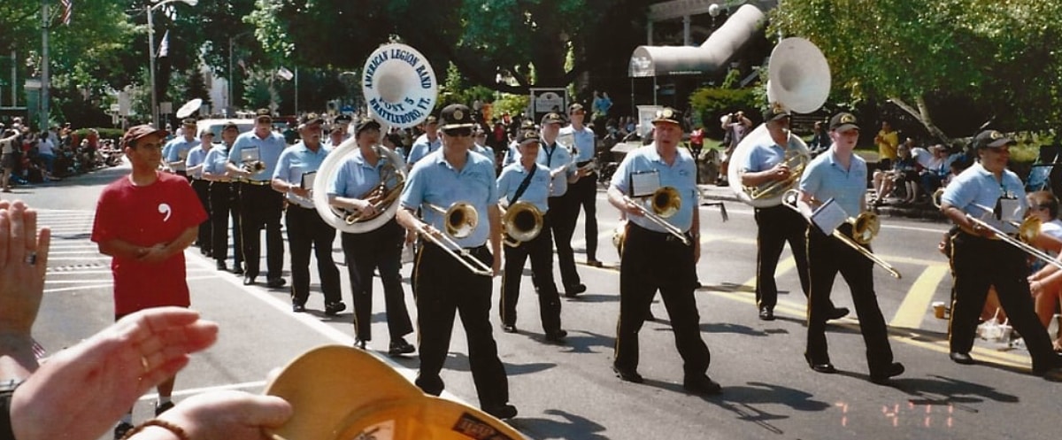 Brattleboro American Legion Band Parade on Main Street
